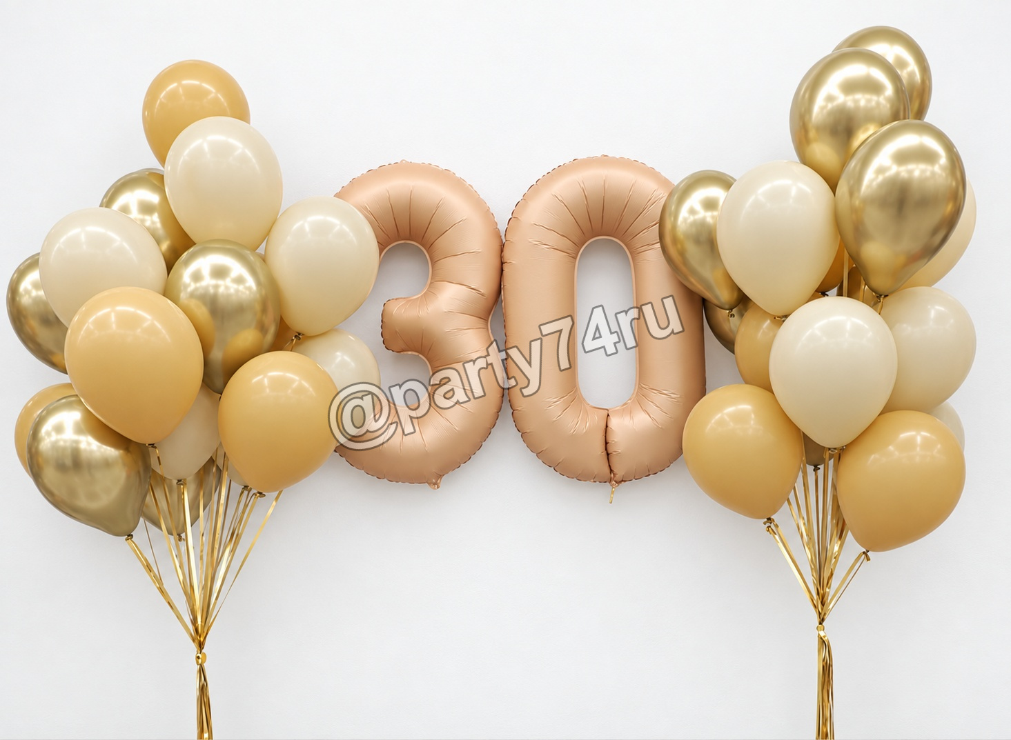 Композиция из гелиевых шаров с цифрами 30 - Сет № 132, фото 1