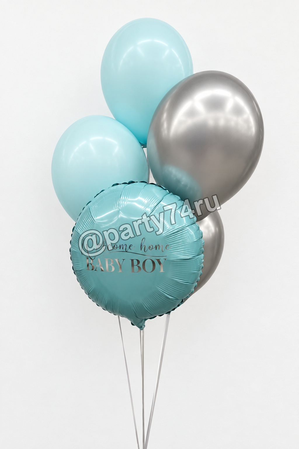 Композиция шаров «Welcome home BABY BOY» - выписка мальчика, фото 1
