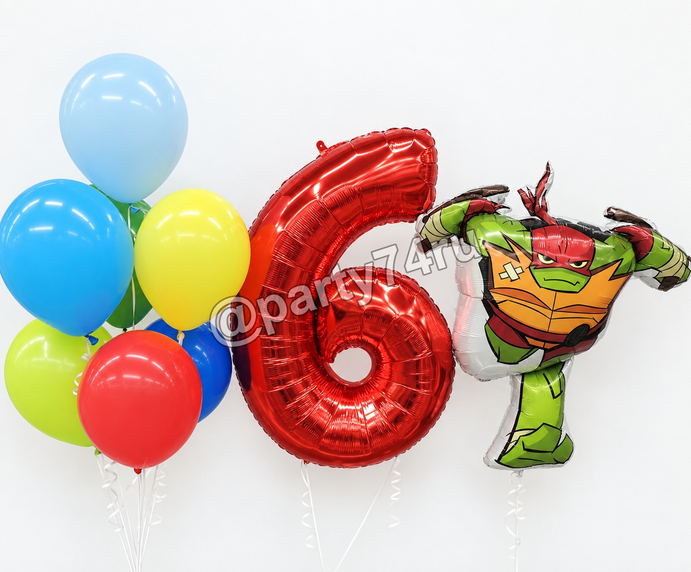 Шары на 6 лет с цифрой и фигурным супергероем, фото 1